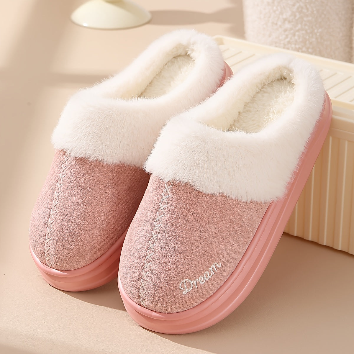 Suze – Faux-Fur Slipper with Warm Lining, view 2