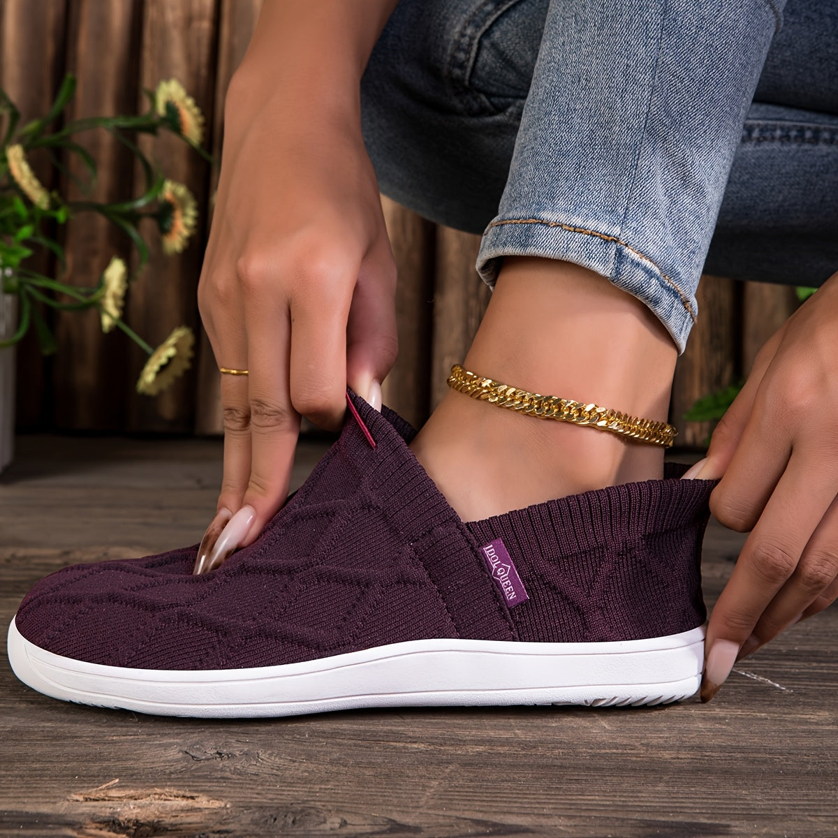 Fleur – Barefoot Sneaker with Extra-Wide Toe Box, view 8