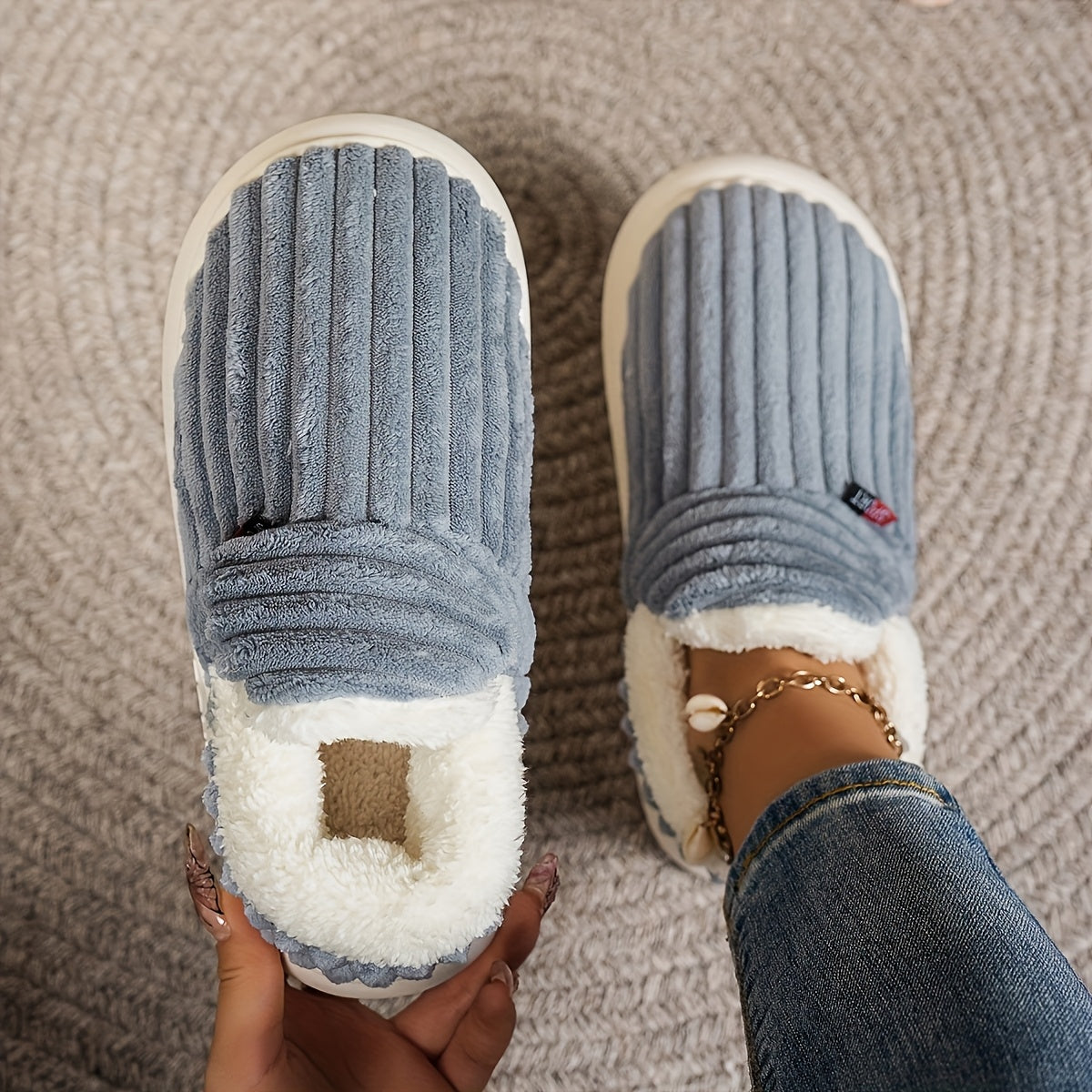 Vera – Knitted Slipper with Warm Lining, view 9