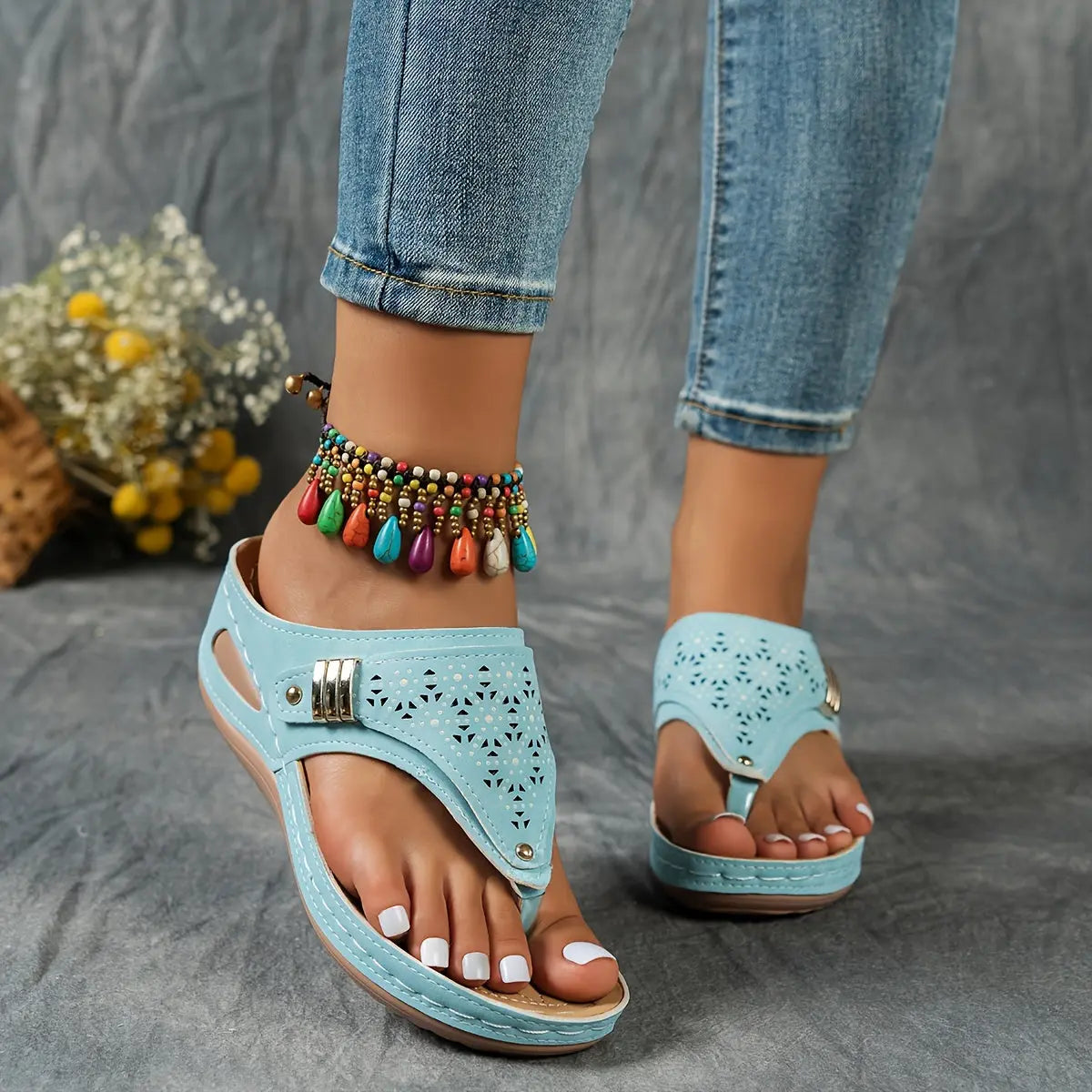 Élodie – Wedge Toe-Post Sandal, view 16