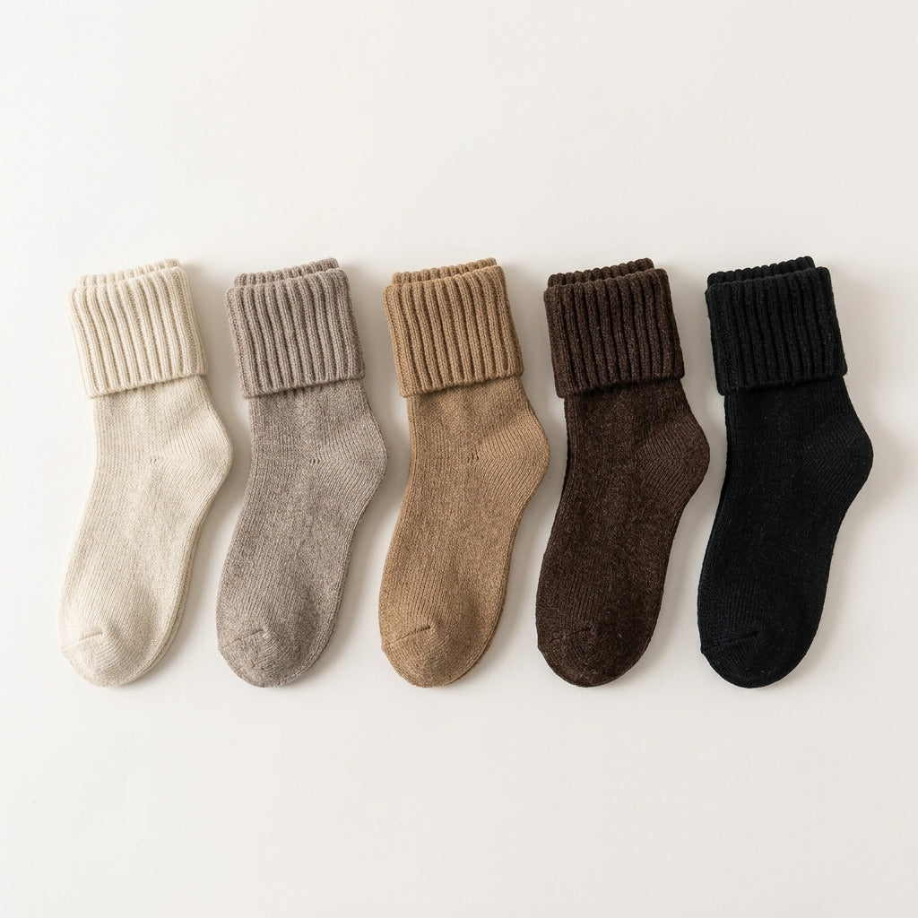 Winter Terry Socks – 5 Pairs, Thick & Warm