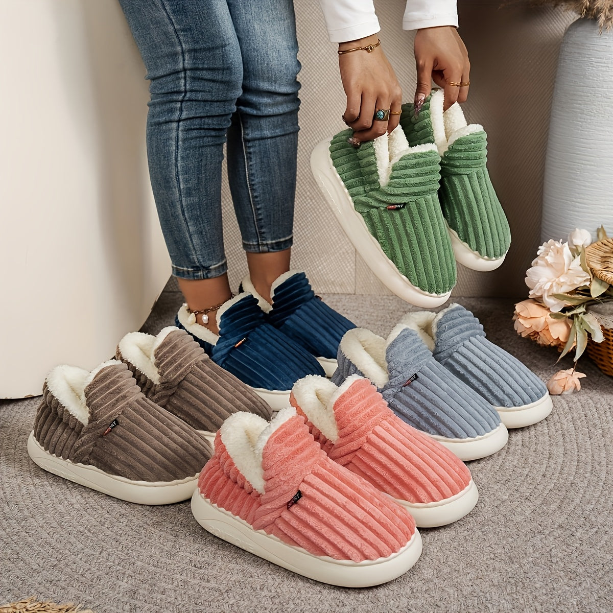 Vera – Knitted Slipper with Warm Lining, view 18