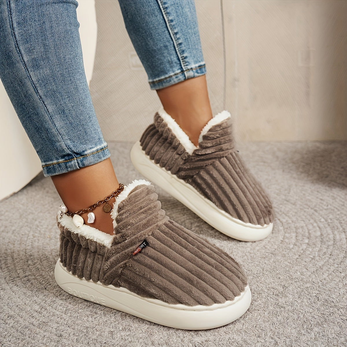 Vera – Knitted Slipper with Warm Lining, view 14