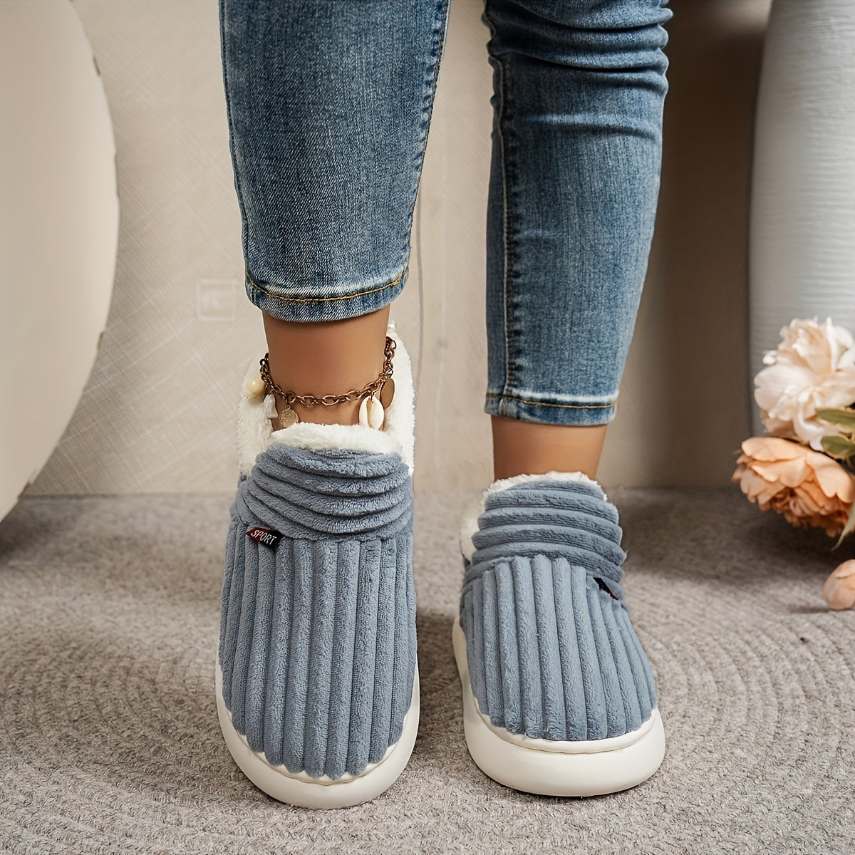 Vera – Knitted Slipper with Warm Lining, view 8