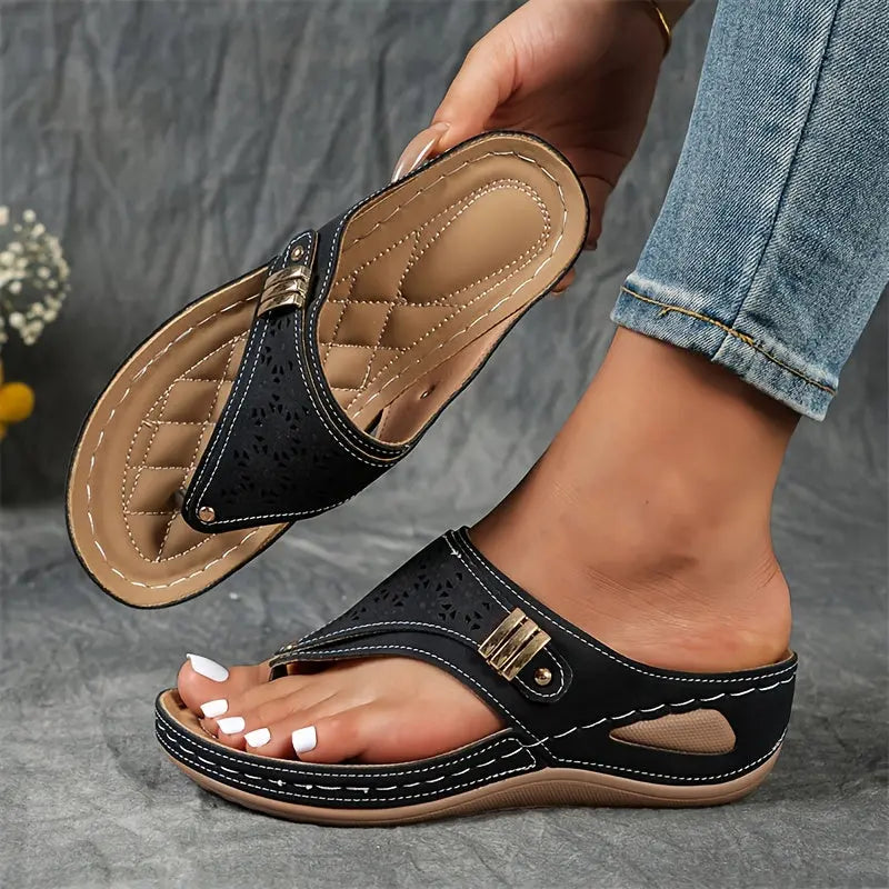 Élodie – Wedge Toe-Post Sandal, view 7