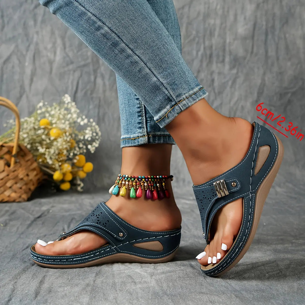Élodie – Wedge Toe-Post Sandal, view 14