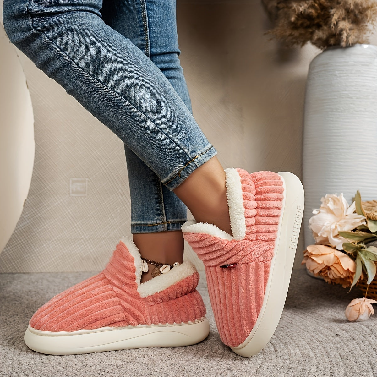 Vera – Knitted Slipper with Warm Lining, view 2