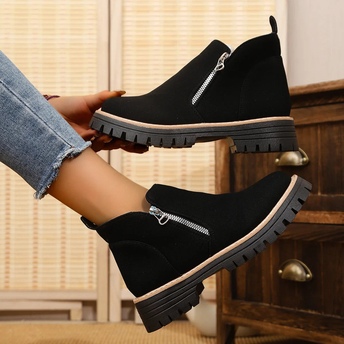 Frida – Platform Ankle Boot with Chunky Sole, view 2