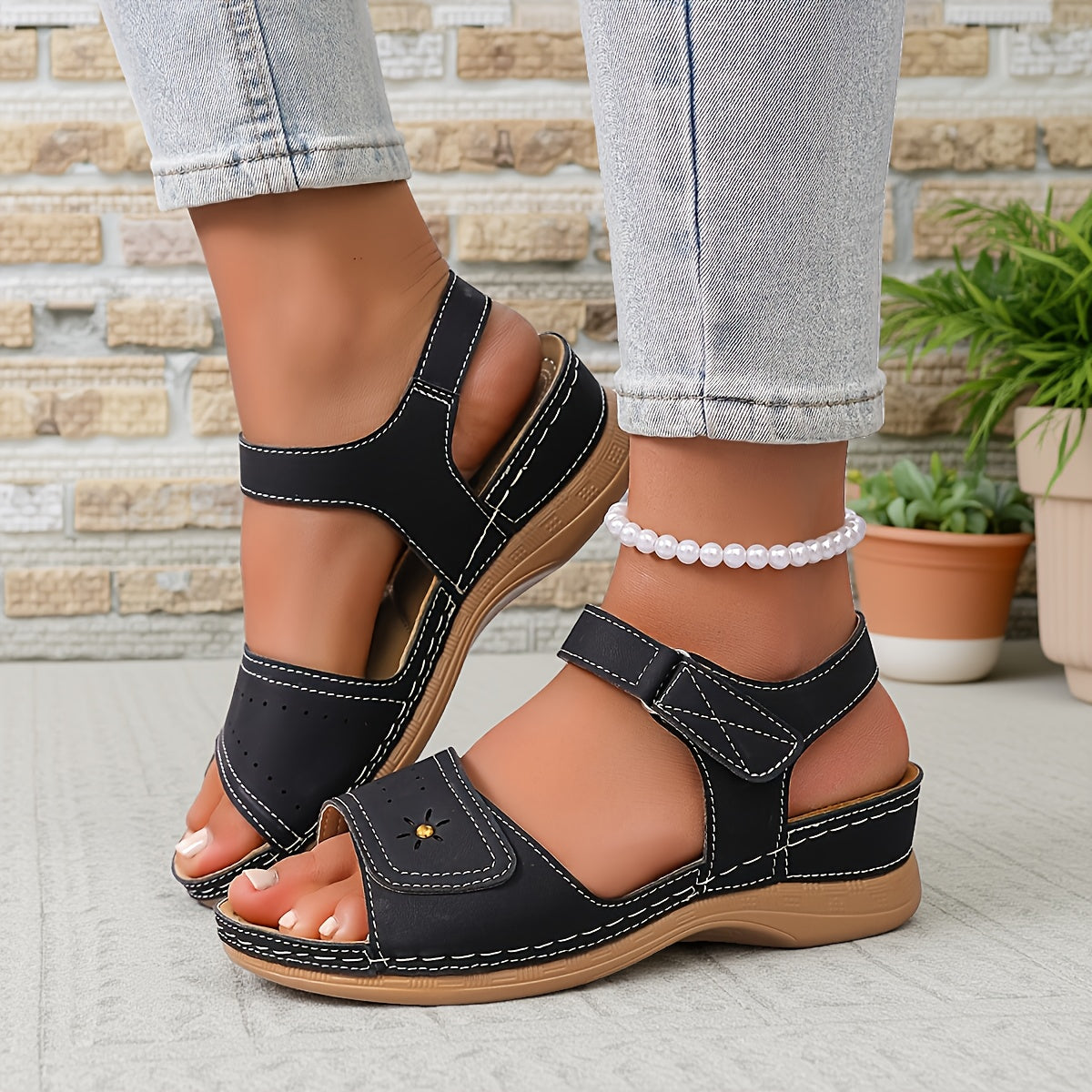 Liana – Lightweight Sandal with Hook-and-Loop Straps, view 8