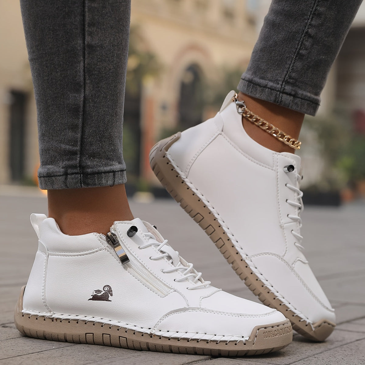 Mila – Comfort Sneaker with Side Zip, view 4