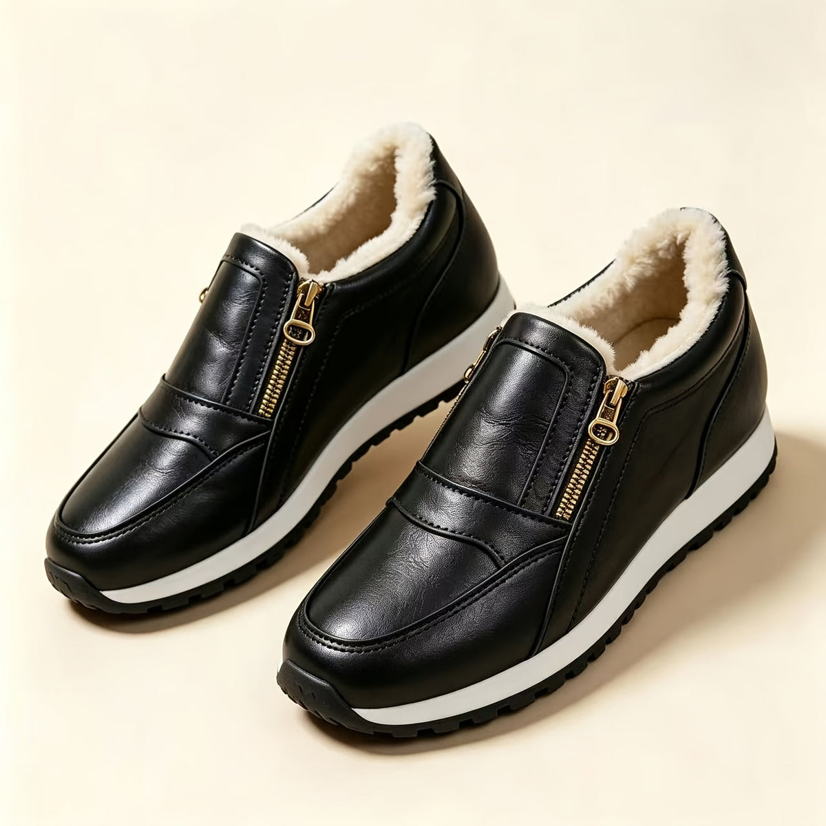 Janne – Warm Slip-On Sneaker with Double Zip, view 8