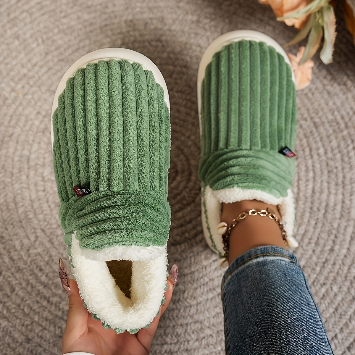 Vera – Knitted Slipper with Warm Lining, view 12