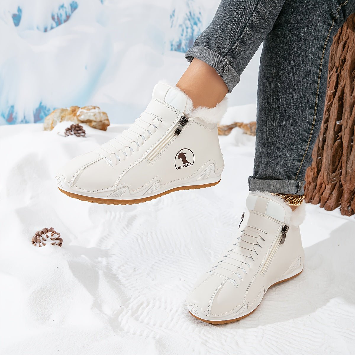 Lotta – Lined Ankle Boot with Zip & Laces, view 4