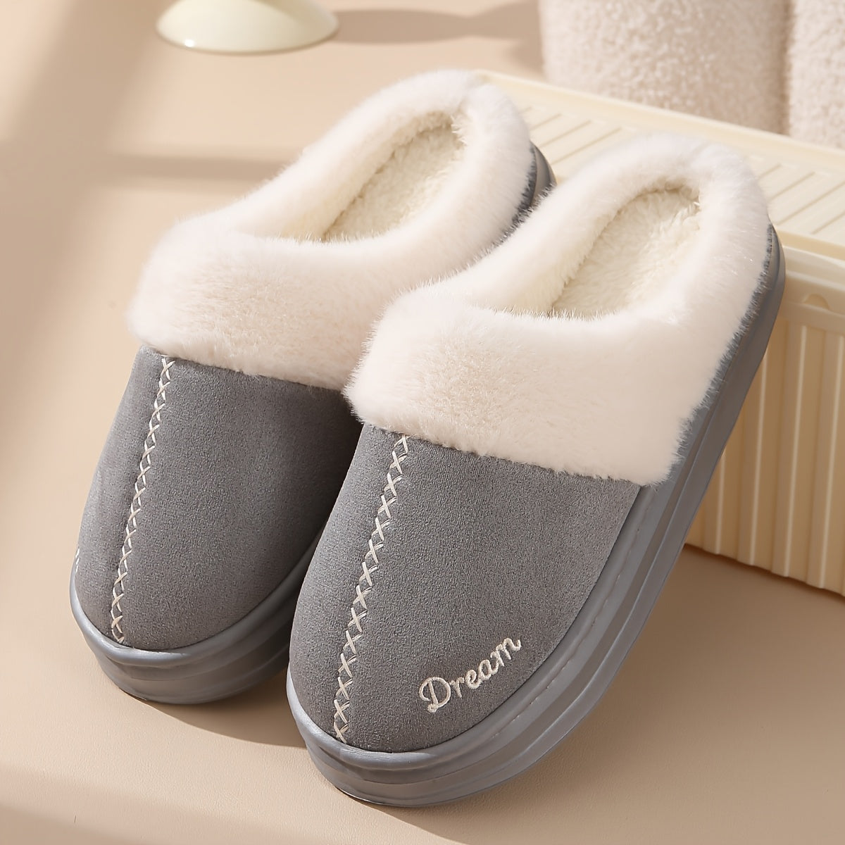Suze – Faux-Fur Slipper with Warm Lining, view 5